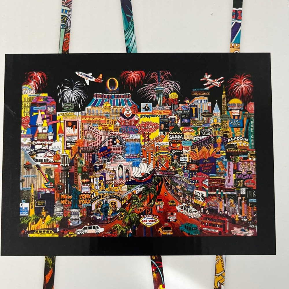 Brainwright Puzzle STIX Double Sided Wooden Puzzle Las Vegas NYC Art 8401-3 NEW - Picture 4 of 7